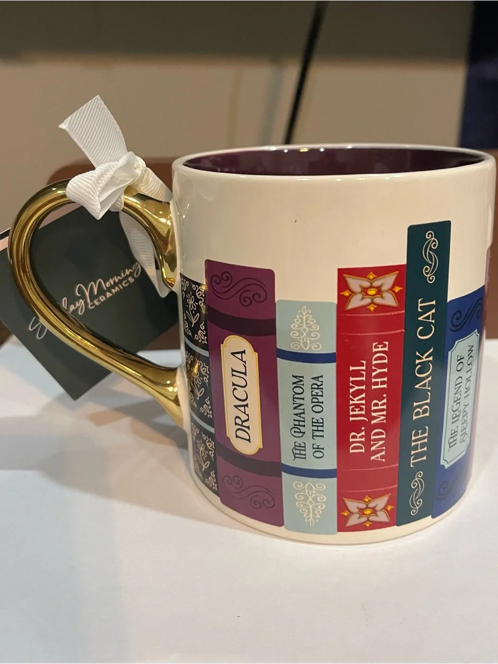 ✨👻Literary Classics Ceramic Mug - Turn The Page If You Dare✨👻